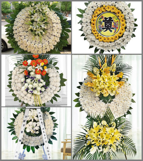 湖南永州祁阳县白水镇喜善村花圈速递